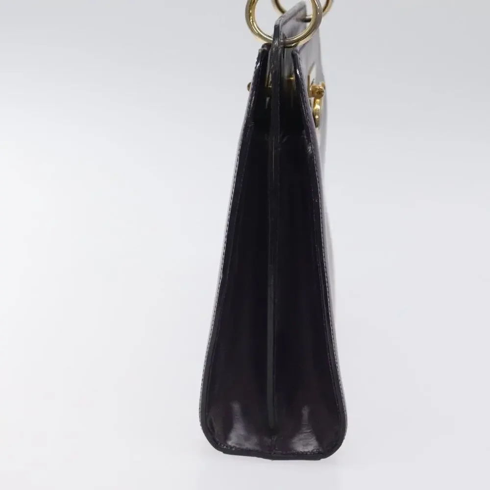 CELINE Hand Bag Leather Purple Gold - Picture 4 of 13